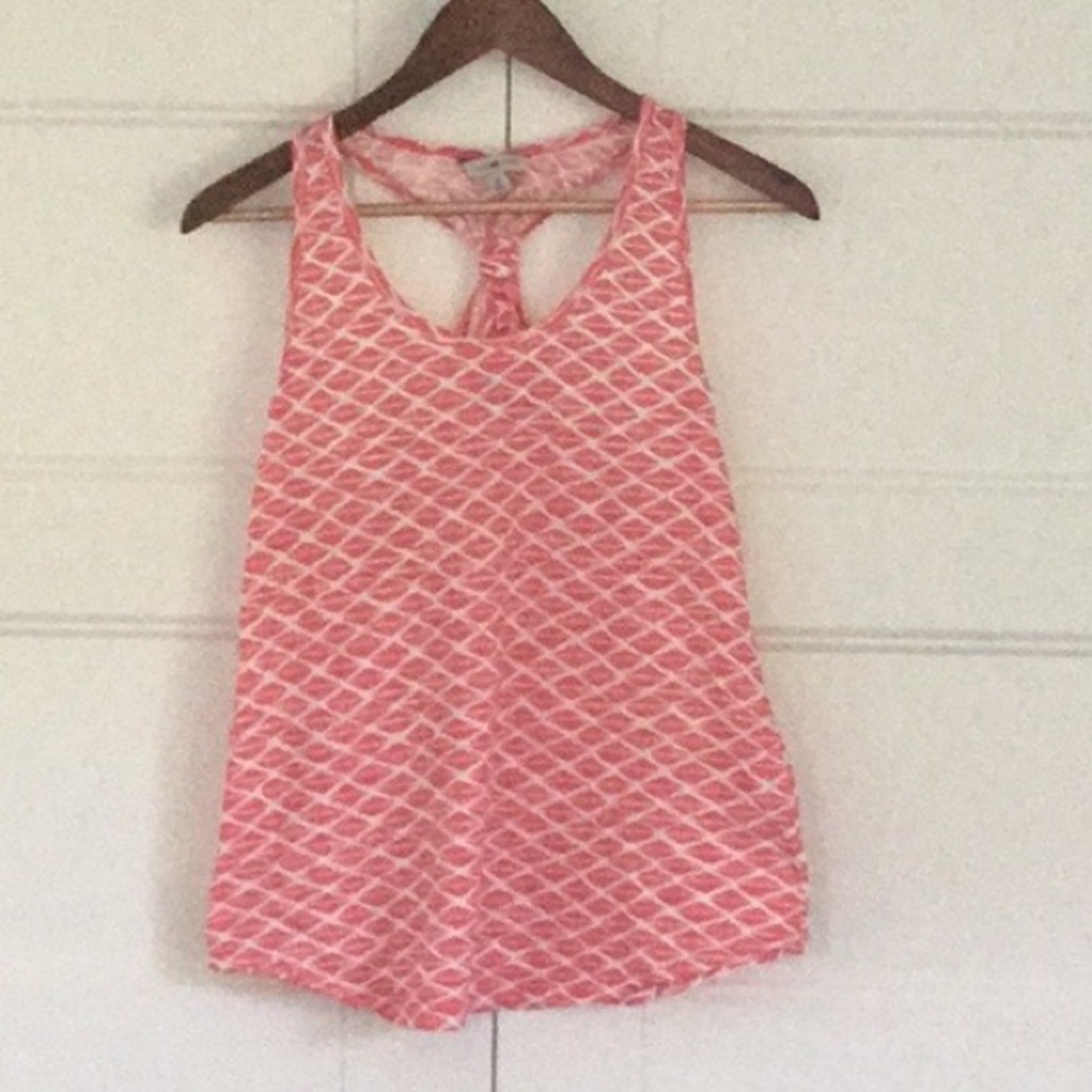 Lucky Lotus by Lucky Coral and White Tank Top